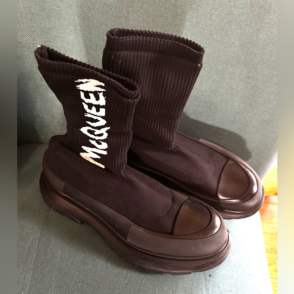 Alexander McQueen Logo Sock Boots